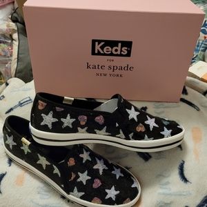 KATE SPADE X KEDS Double Decker Hearts & Stars Size Women 8.5M